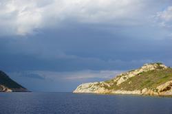 Greece 2022: Approaching storm in Porto Kayio, Peloponnese  -  07.22  -  Greece